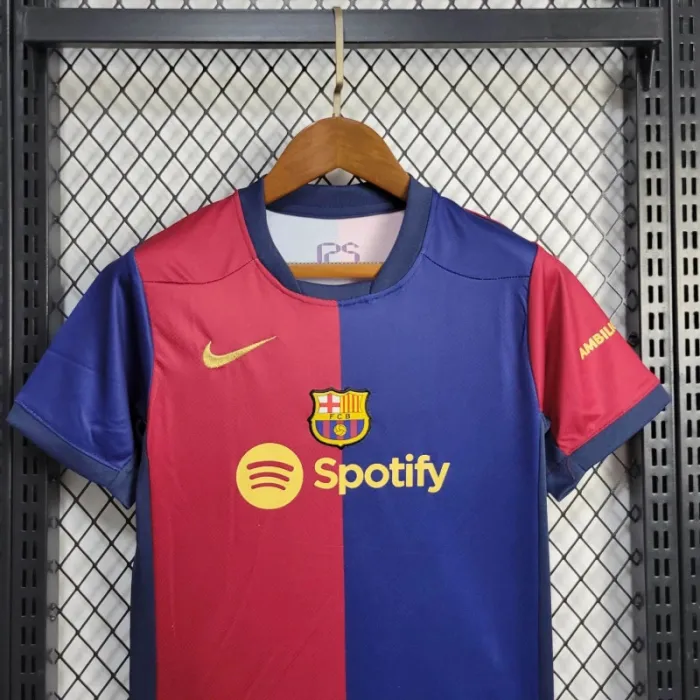 2024/2025 Barcelona Home Football Shirt 1:1 Thai Quality Kids Size