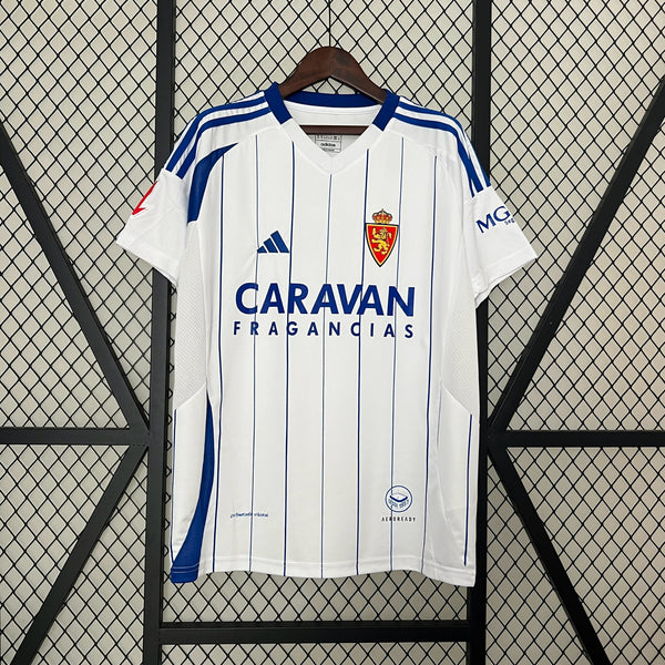 24/25 Real Zaragoza Home Football Jersey 1:1 Thai Quality