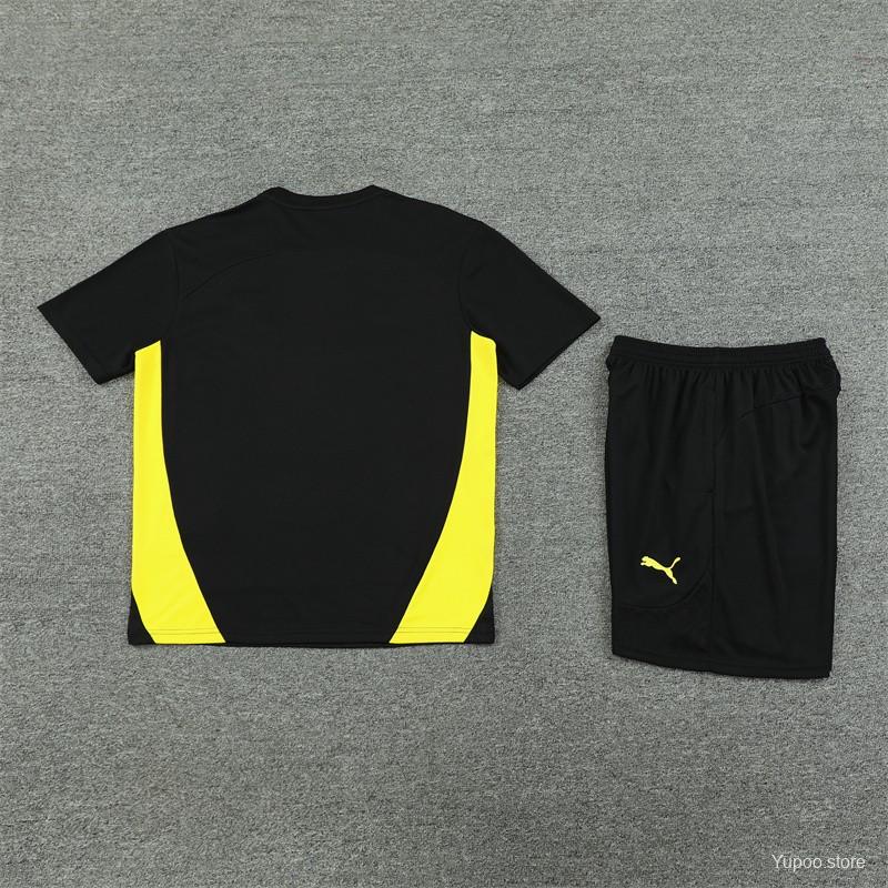 24/25 Borussia Dortmund Black Short Sleeve Jersey+Shorts 1:1 Thai quality