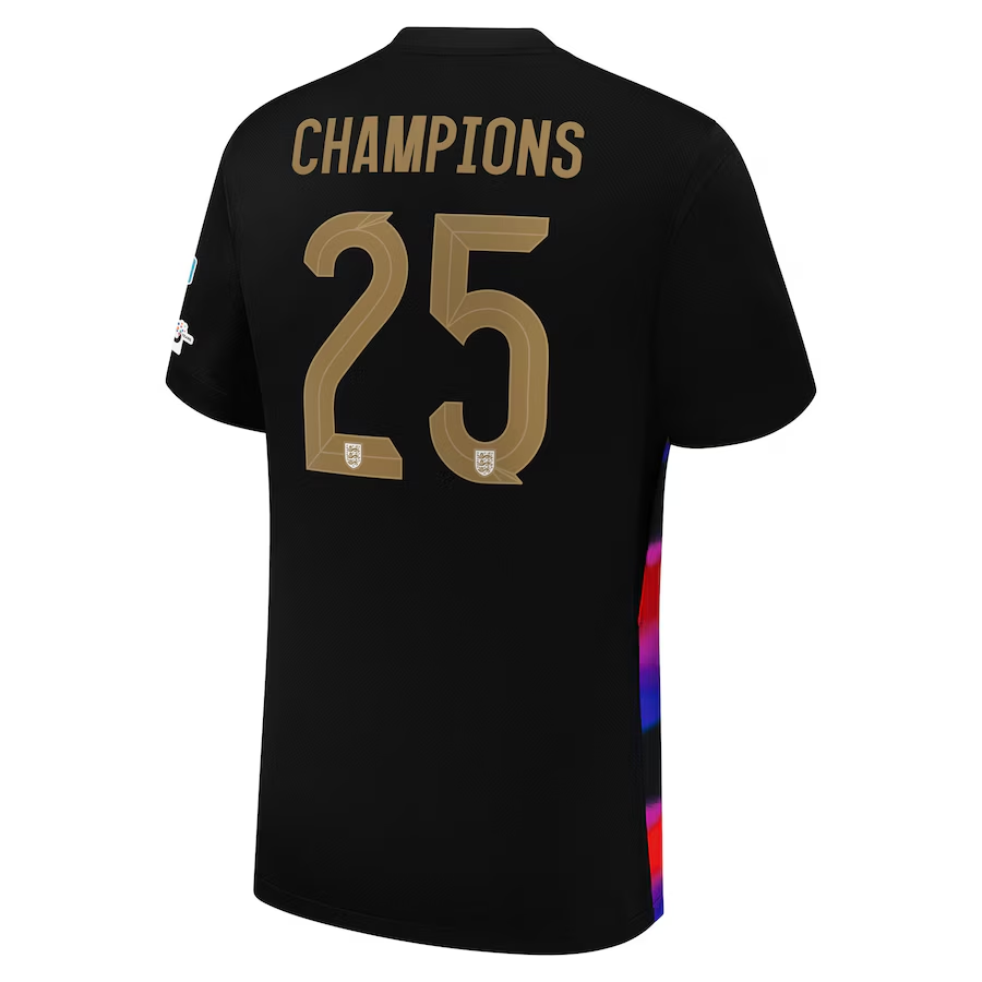 England Lionesses Away Stadium Shirt 2025 with Champions 25 printing