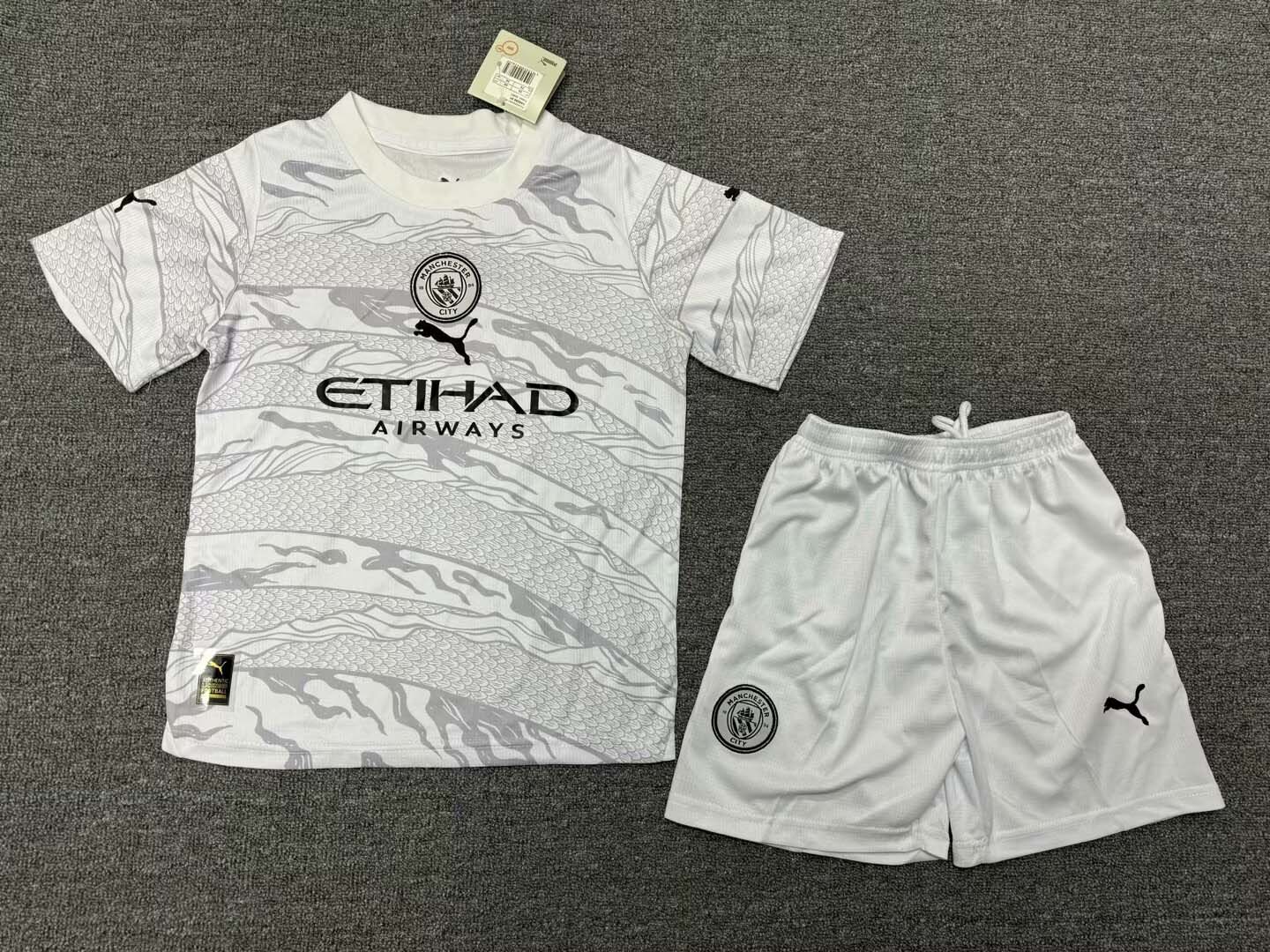 2023/2024 MCFC Special Edition Grey Football Shirt 1:1 Thai Quality Kids Size