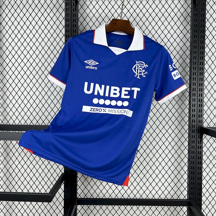 (S-4XL)25/26 Rangers Home Football Shirt 1:1 Thai Quality