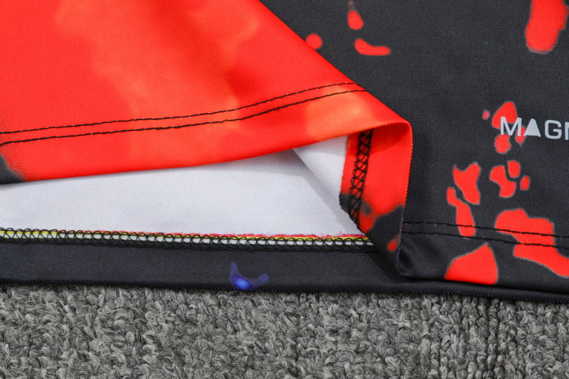 24/25 Napoli red and black print half-zip training suit 1:1 Thai quality