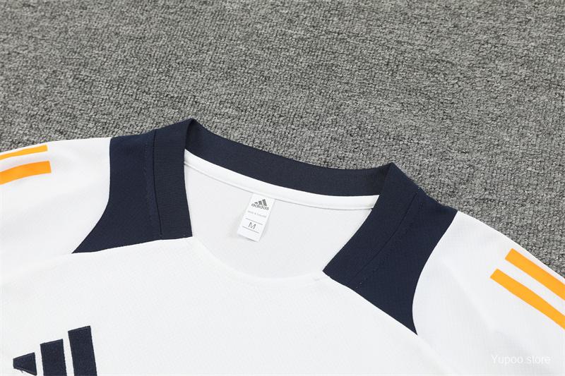 24/25 Real Madrid White Short Sleeve Jersey+Shorts  1:1 Thai quality