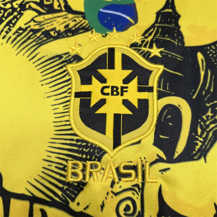 2024 Brazil X Christ Yellow Special Jersey 1:1 Thai Quality