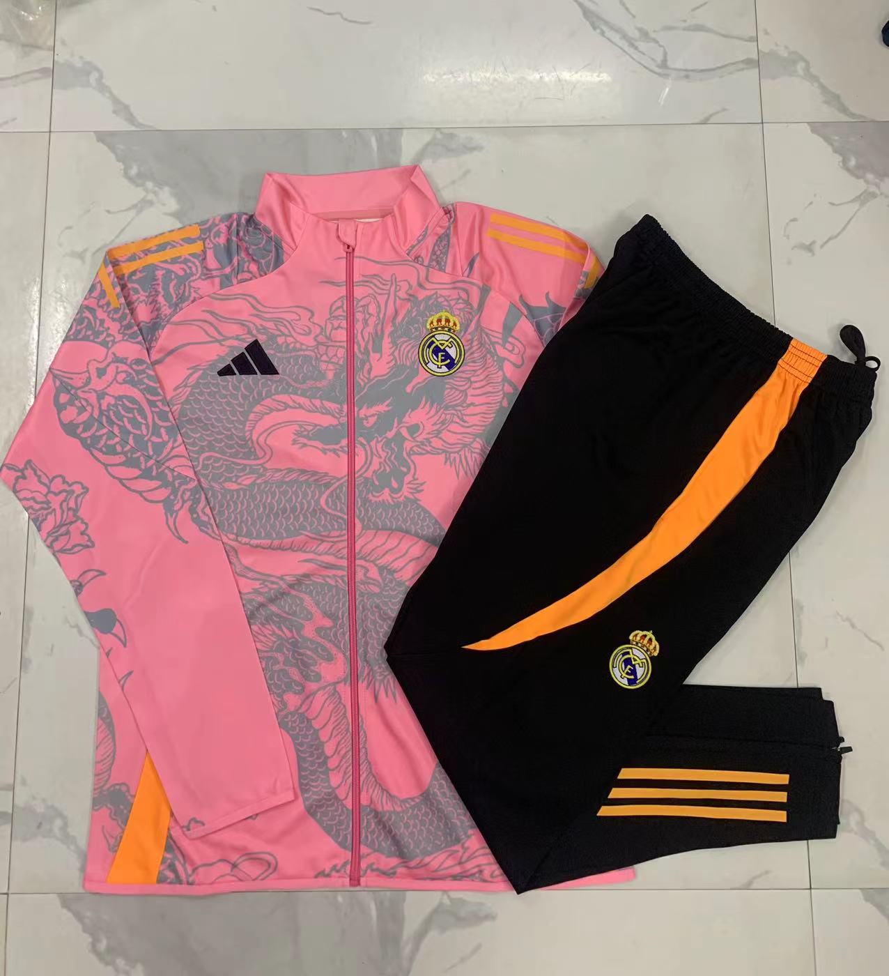 2425 Long Pull Real Madrid Pink (Inkjet Dragon) 1:1 Thai Quality