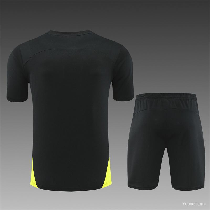 24/25 Borussia Dortmund Black Short Sleeve Jersey+Shorts 1:1 Thai quality