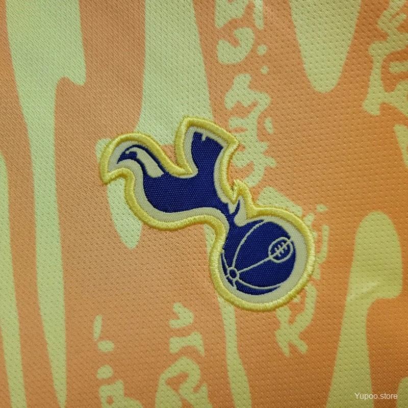 24/25 Kids Tottenham Hotspur Yellow Goalkeeper Jersey 1:1 Thai Quality