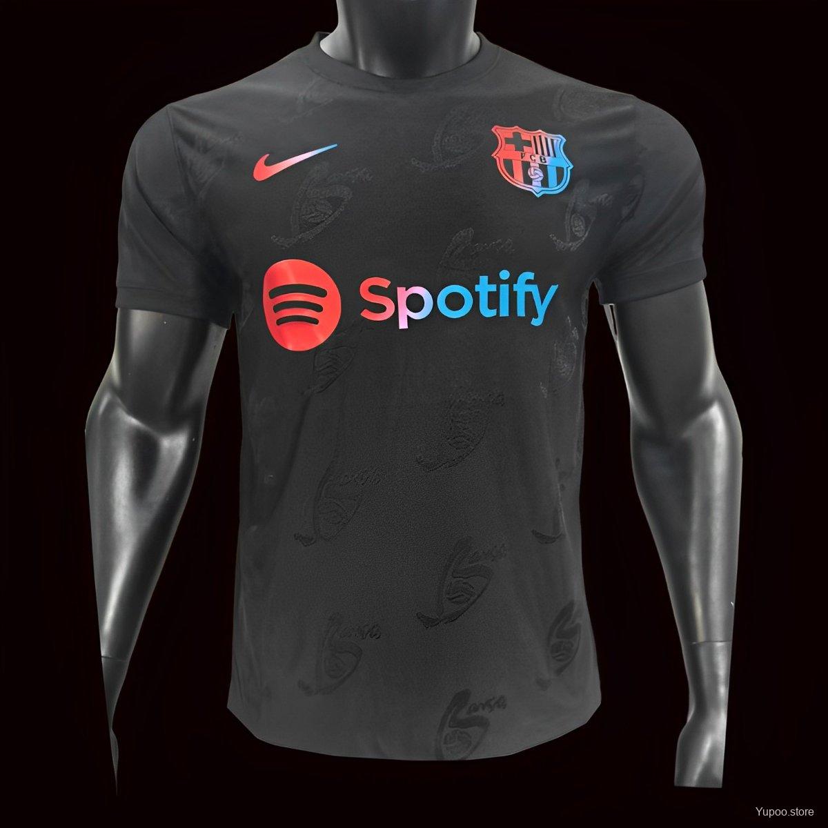 Player Version 24/25 Barcelona Black Special Jersey 1:1 Thai Quality