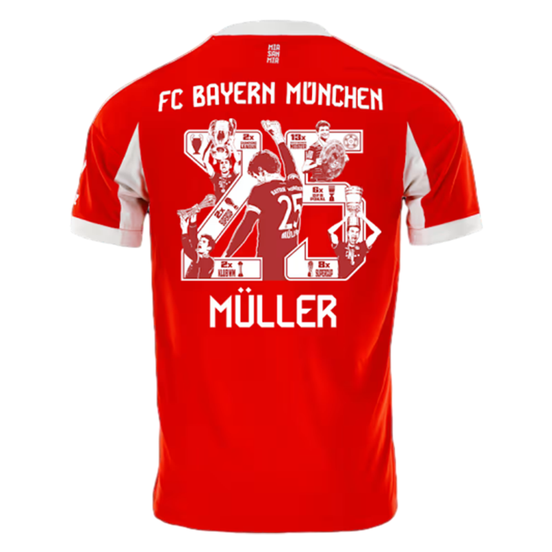 (S-4XL)25/26 Thomas Mueller Trikot Bayern Allianz Home Kit1:1 Thai Quality