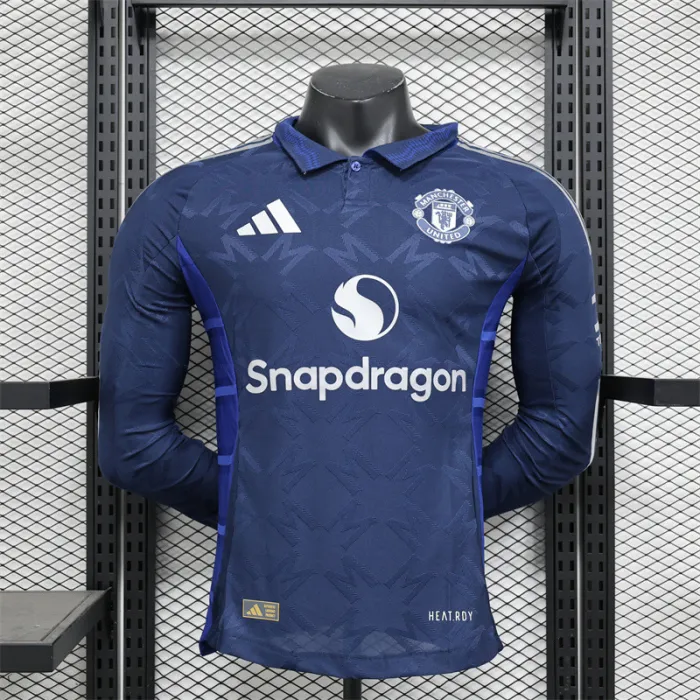 Player Man Utd Away Kit 24/25 Football Jersey Long Sleeves 1:1 Thai quality