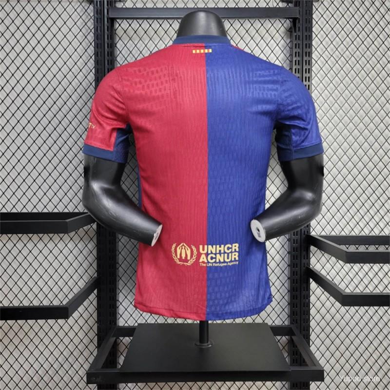 Player Version 24/25 Barcelona Coldplay Home Special Jersey 1:1 Thai Quality