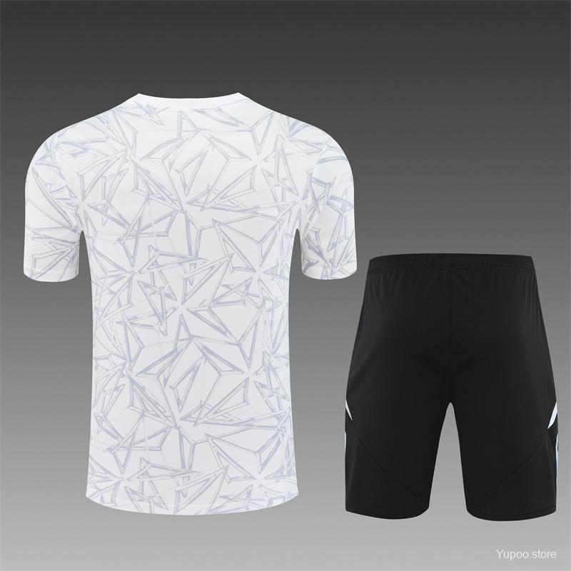 24/25 Real Madrid White Special Short Sleeve Jersey+Shorts  1:1 Thai quality