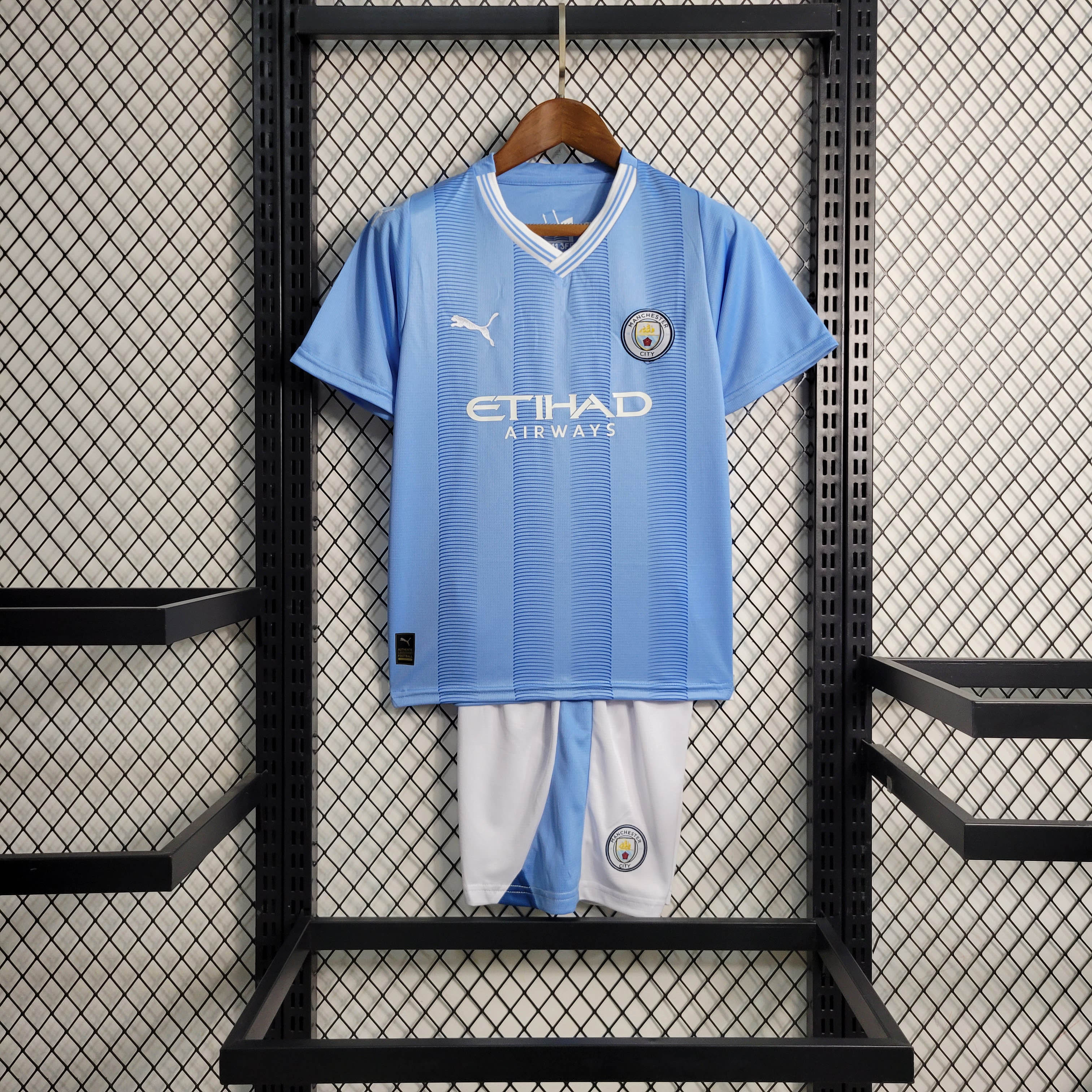 2023/2024 MCFC Home Football Shirt 1:1 Thai Quality Kids Size
