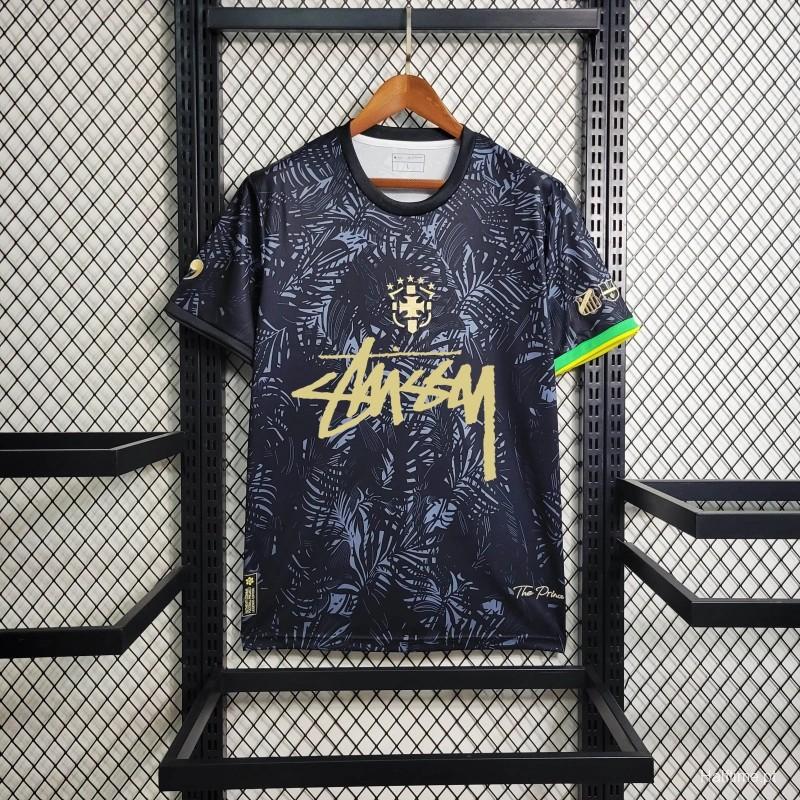 24/25 Brazil x Stussy Black Special Jersey 1:1 Thai Quality