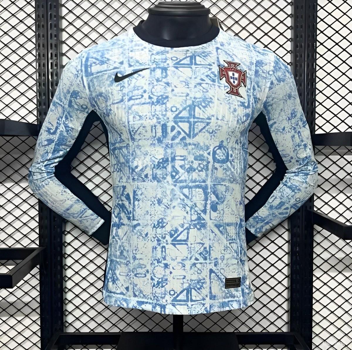 Player Version 2024 Portugal Away Long Sleeve Jersey 1:1 Thai Quality