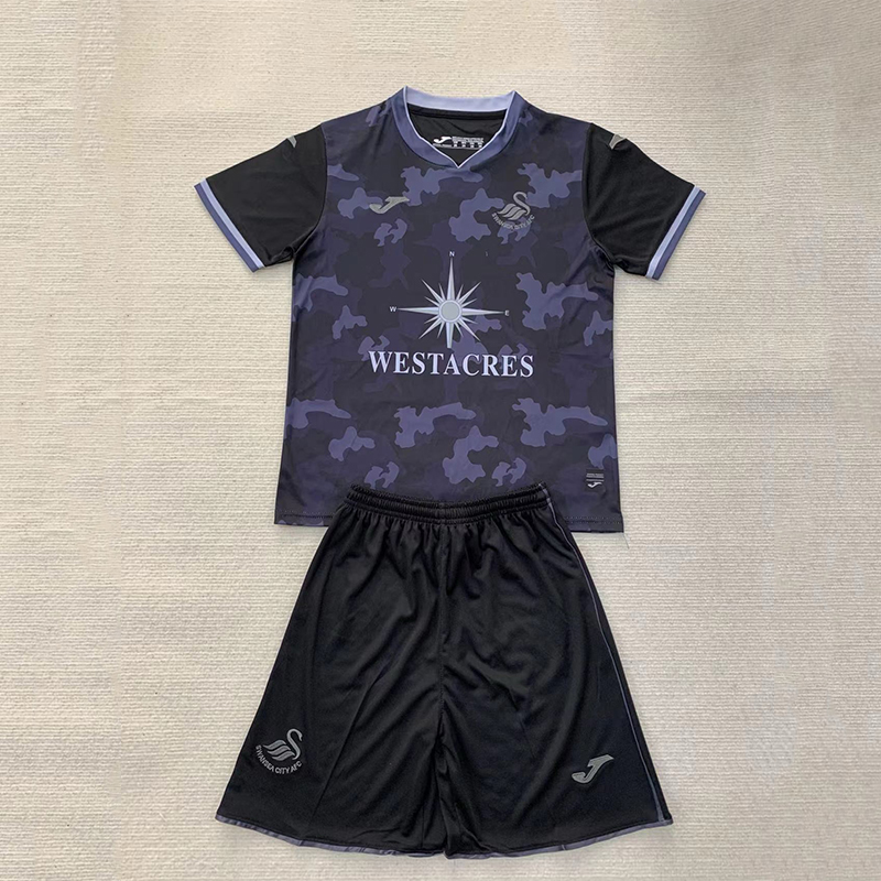 24/25 Swansea City Away Football Jersey+shorts 1:1 Thai Quality