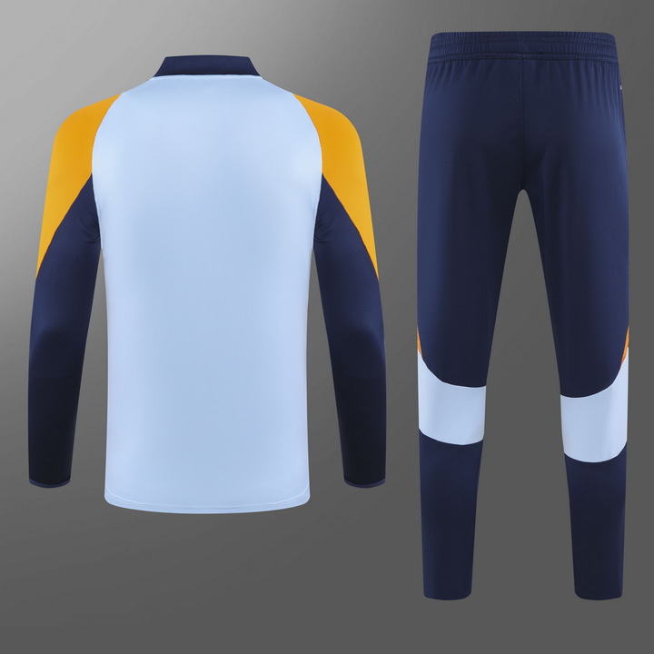 24/25 Real Madrid blue half-zip training suit 1:1 Thai quality