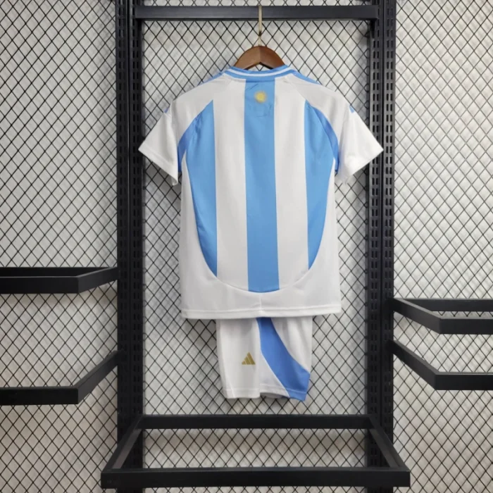 Kids Argentina Home Kit 24/25 Copa America 2024 Football Jersey