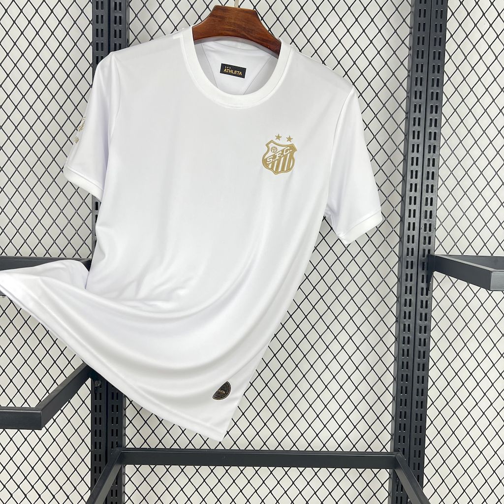 Santos 2025/26 Pele 1.000 GOLS White Jersey 1:1 Thai Quality