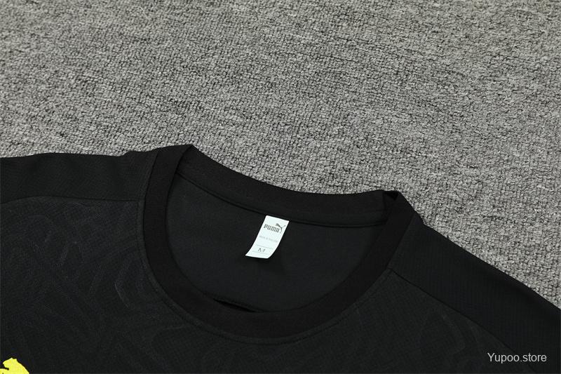 24/25 Borussia Dortmund Black Short Sleeve Jersey+Shorts 1:1 Thai quality