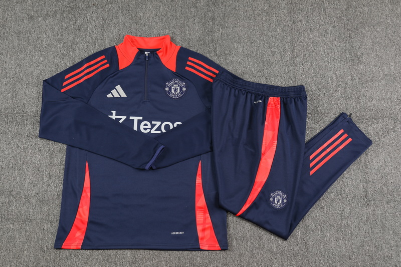 24/25 Manchester United's half-pulled training suit 1:1 Thai quality