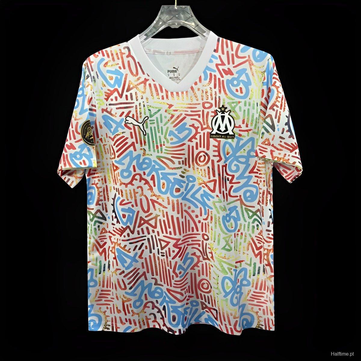 24/25 Olympique Marseille Africa White Special Pre-Match Jersey 1:1 Thai quality