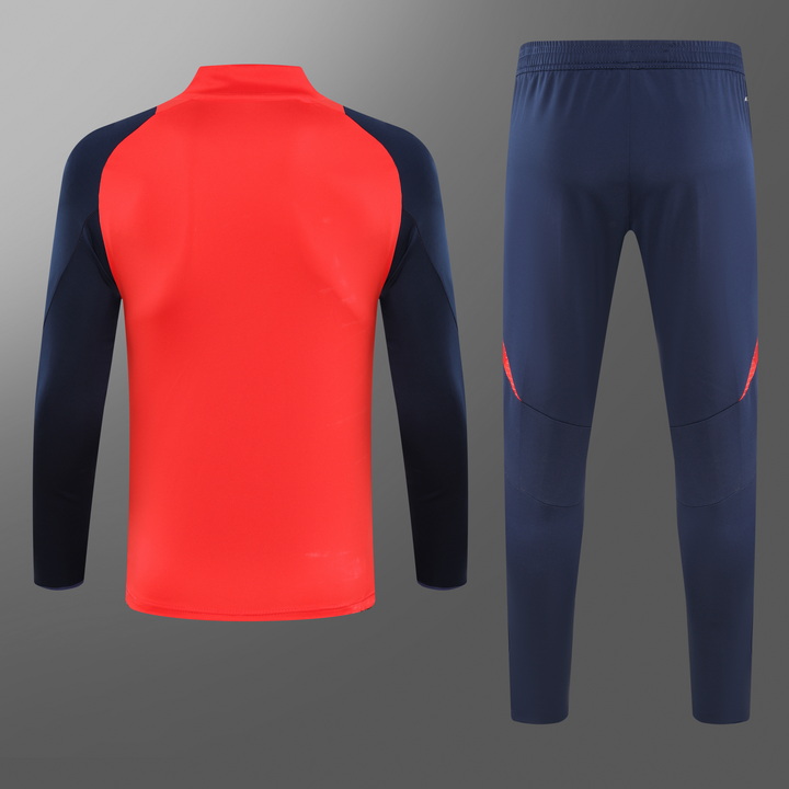 24/25 Manchester United red half-zip training suit 1:1 Thai quality
