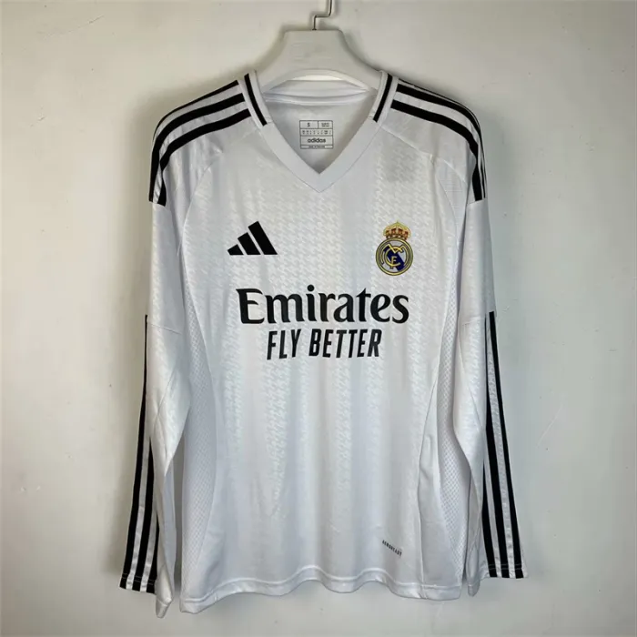 Real Madrid Home Jersey 24/25 Football Jersey Long Sleeve 1:1 Thai quality