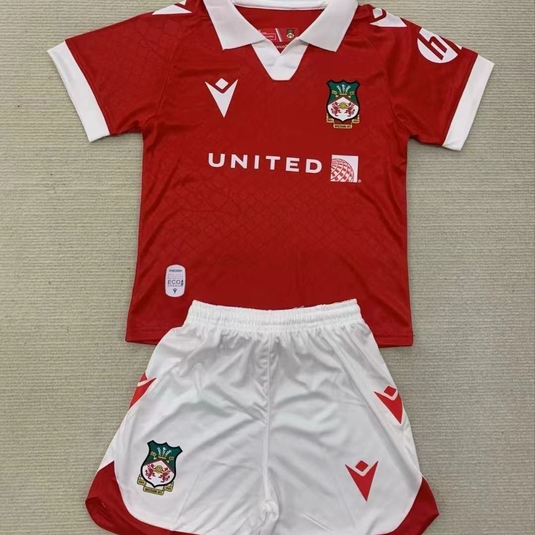 24/25 Kids Wrexham Home Jersey 1:1 Thai quality