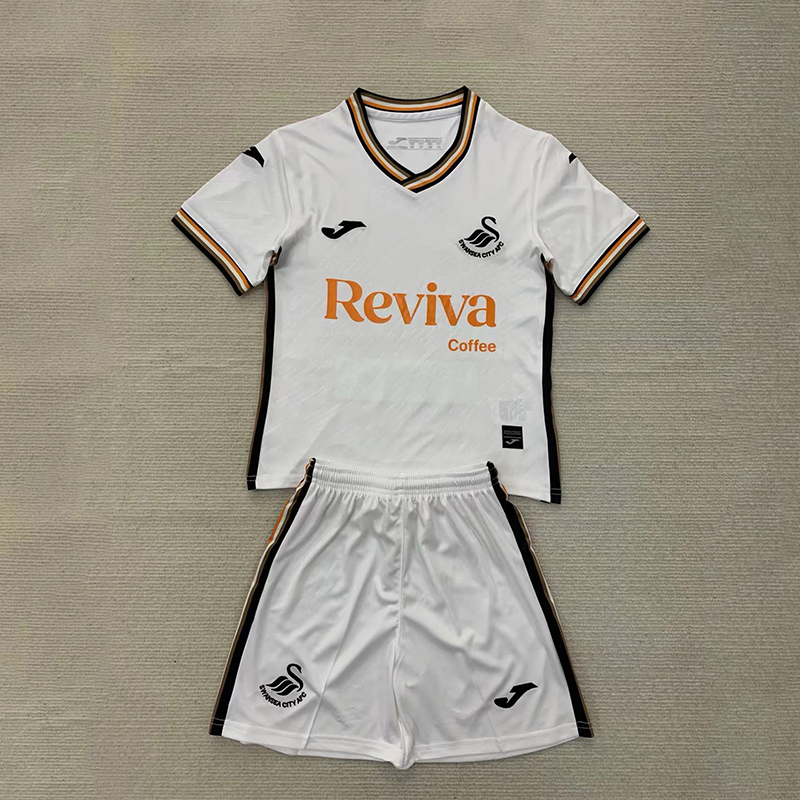 24/25 Swansea City home football jersey+shorts 1:1 Thai Quality