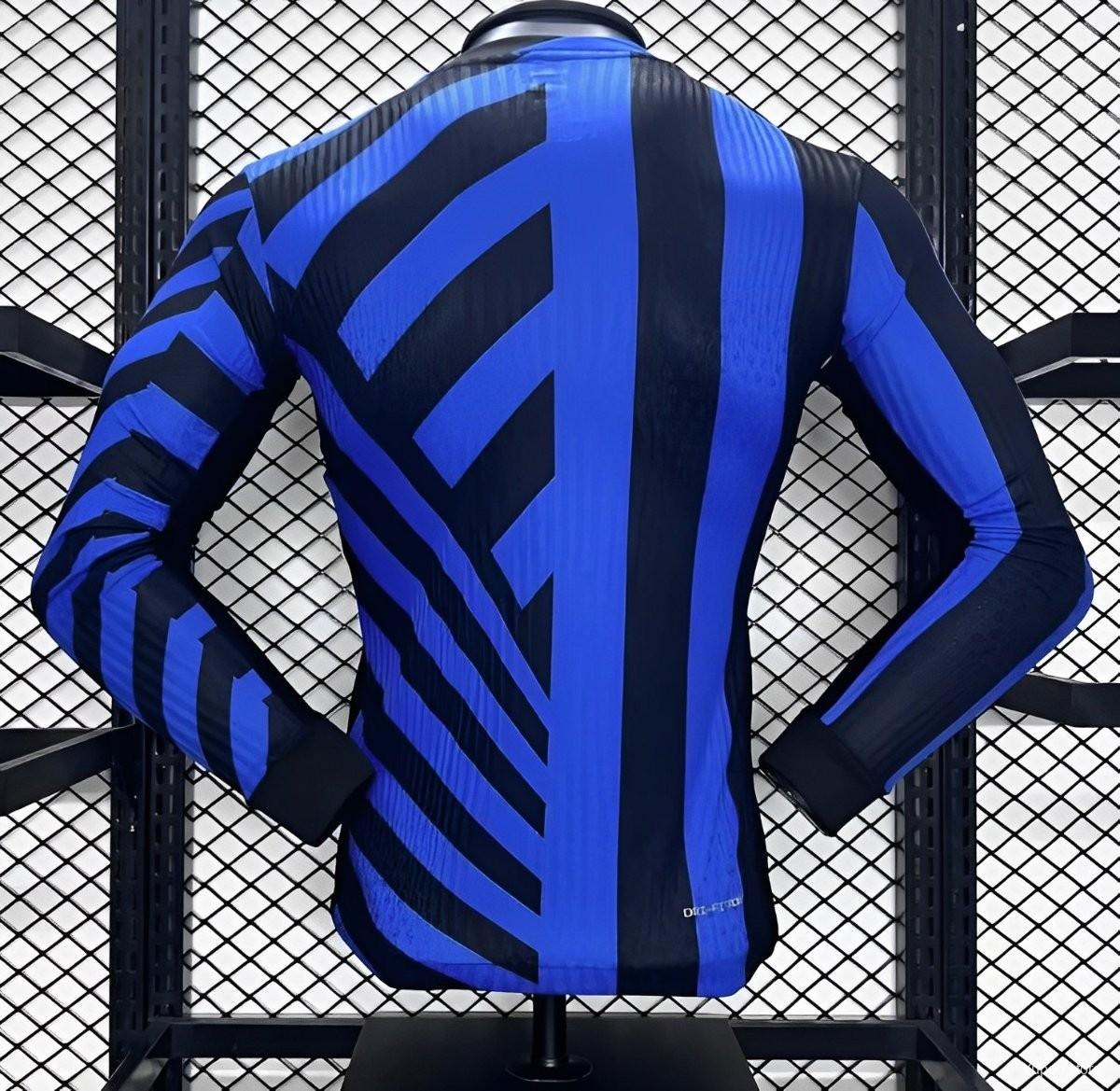 Player Version 24/25 Inter Milan Home Long Sleeve Jersey 1:1 Thai Quality