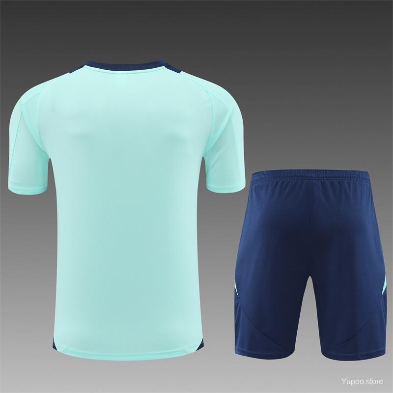 24/25 Chelsea Lake Green Short Sleeve Jersey+Shorts 1:1 Thai quality