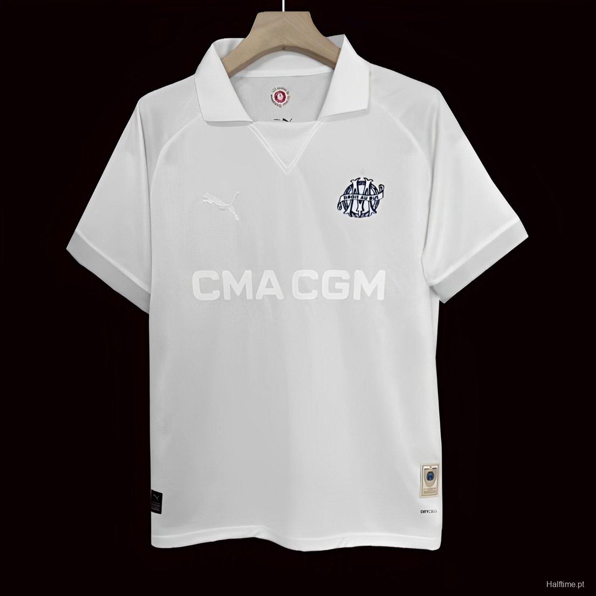 [S-4XL ] 24/25 Olympique Marseille 125th Anniversary White Jersey 1:1 Thai quality