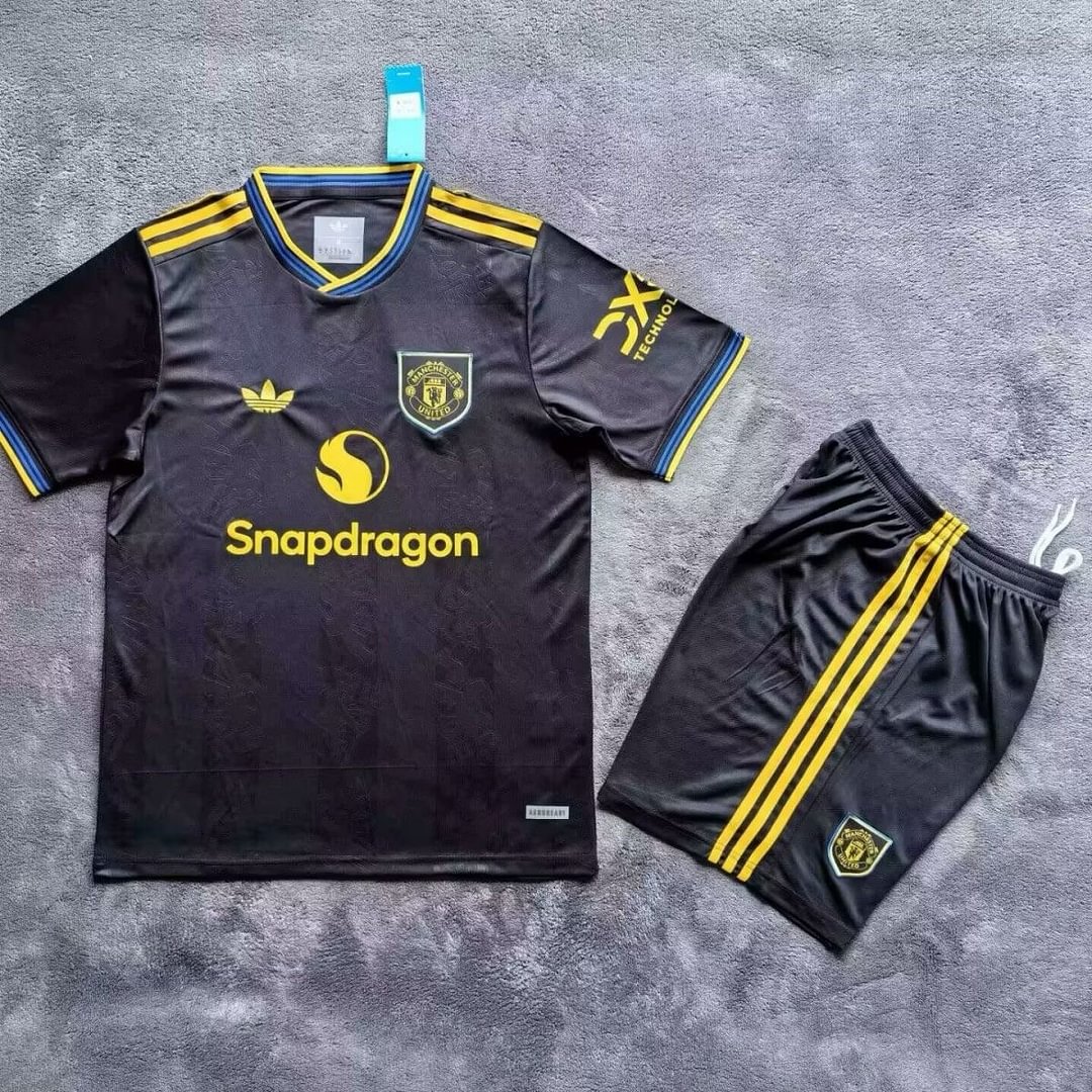 Kids 25/26 Man Utd Third Away Kit 1:1 Thai Quality