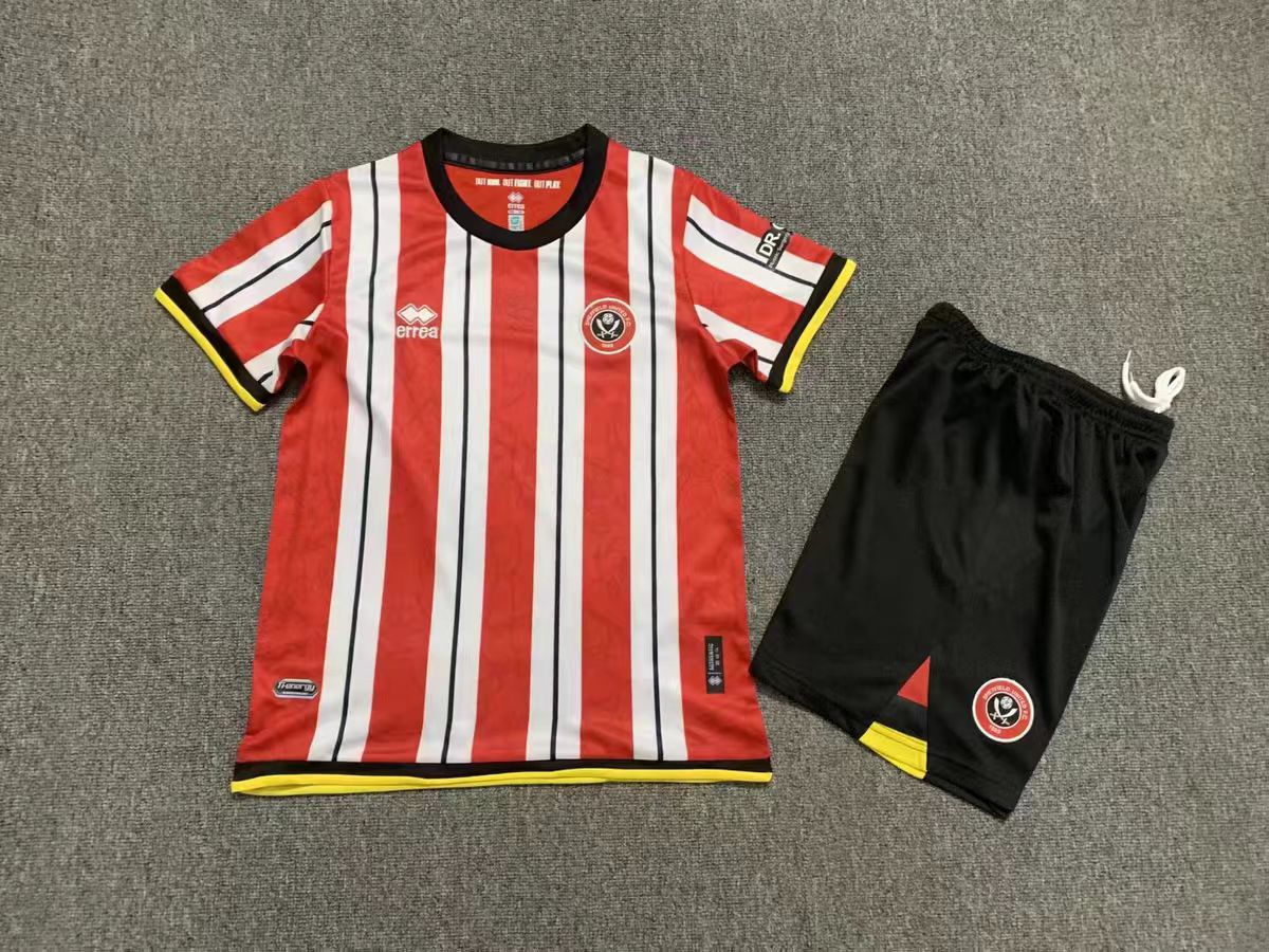 Kids 24/25 Sheffield United Home Jersey 1:1 Thai quality