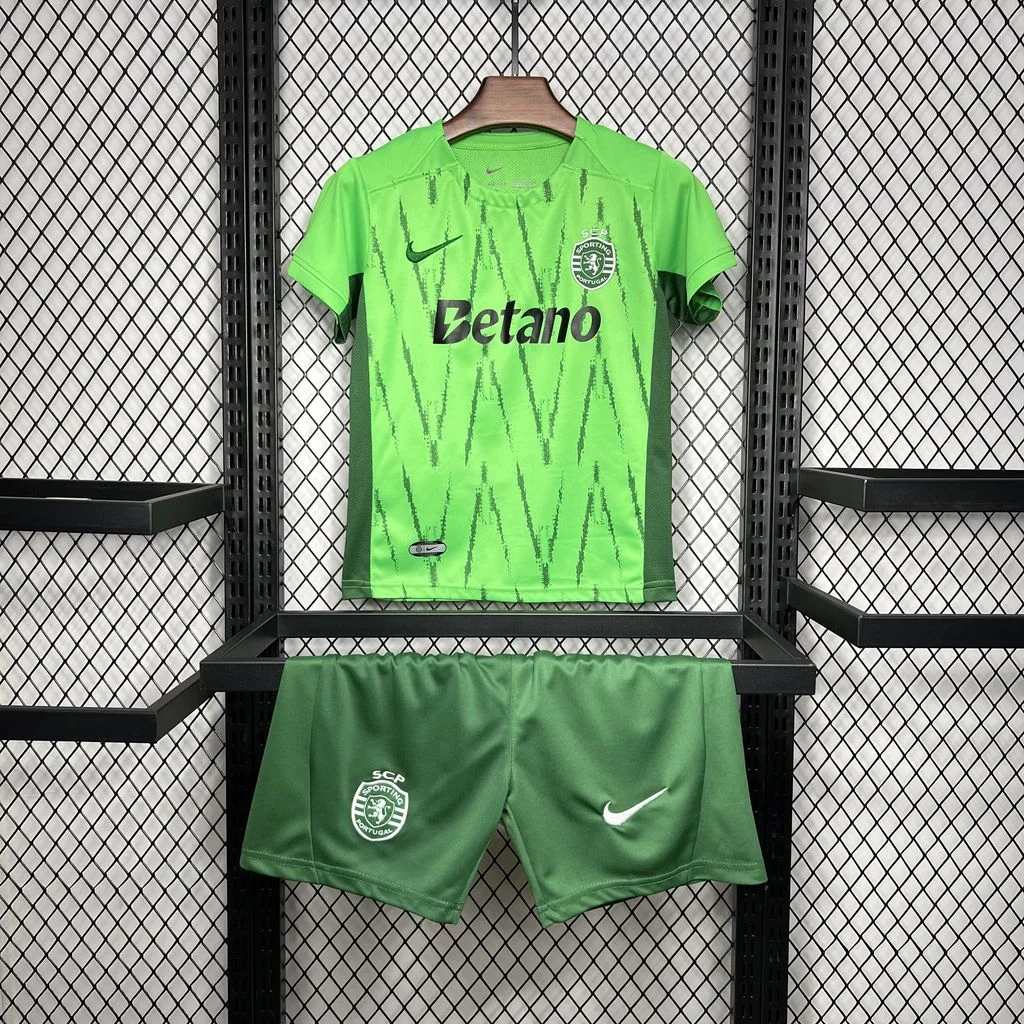 24/25 Sporting Lisbon Third Away Football Jersey Shirt 1:1 Thai Quality Kids Size