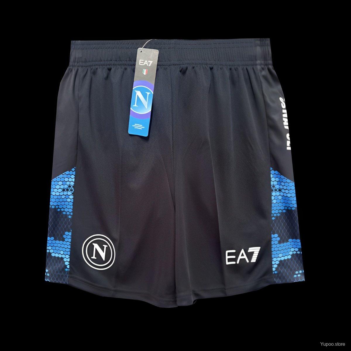 24/25 SSC Napoli/EA7 Navy Blue Shorts 1:1 Thai quality
