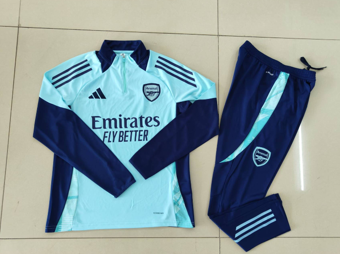 24/25 Arsenal Blue Half Zip Training Top 1:1 Thai quality