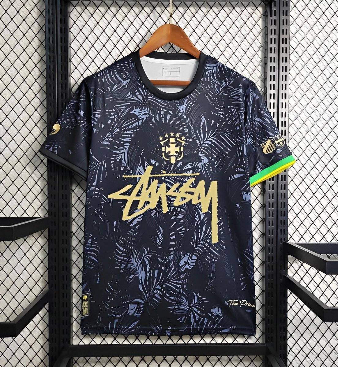 24/25 Brazil x Stussy Black Special Jersey 1:1 Thai Quality