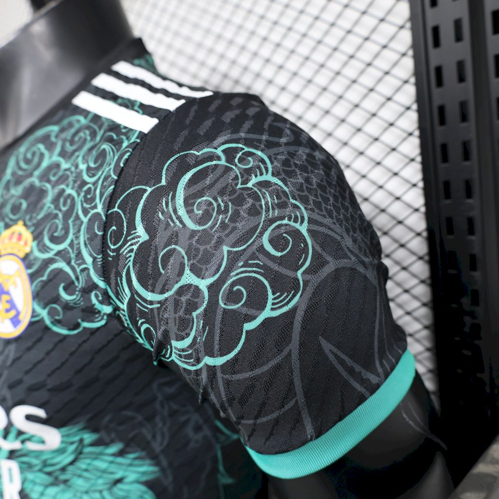 Real Madrid 2025/26 Black Green Dragon Edition Jersey Player Version