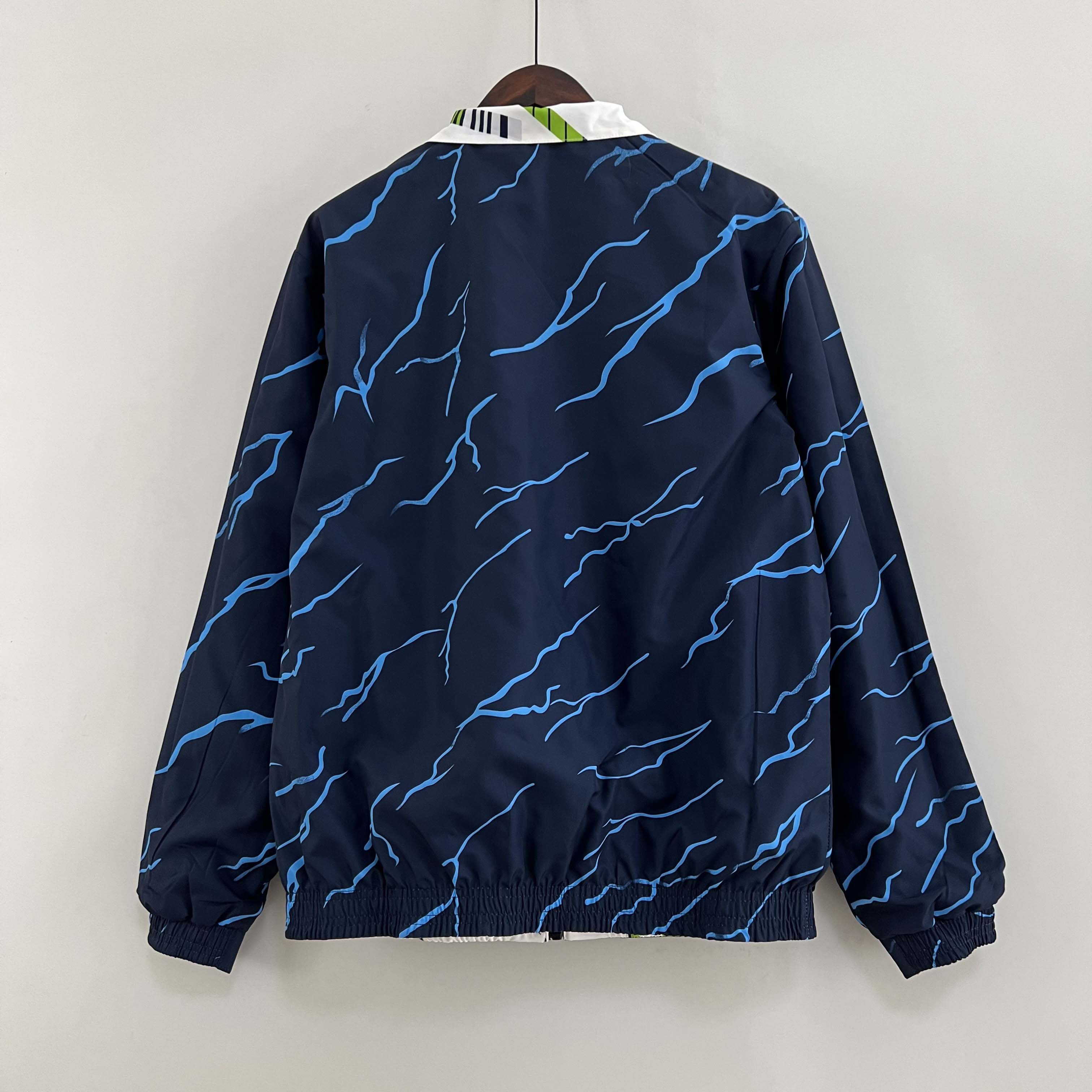 2023/2024 MCFC Reversible Windbreaker Navy blue Soccer Jersey 1:1 Thai Quality