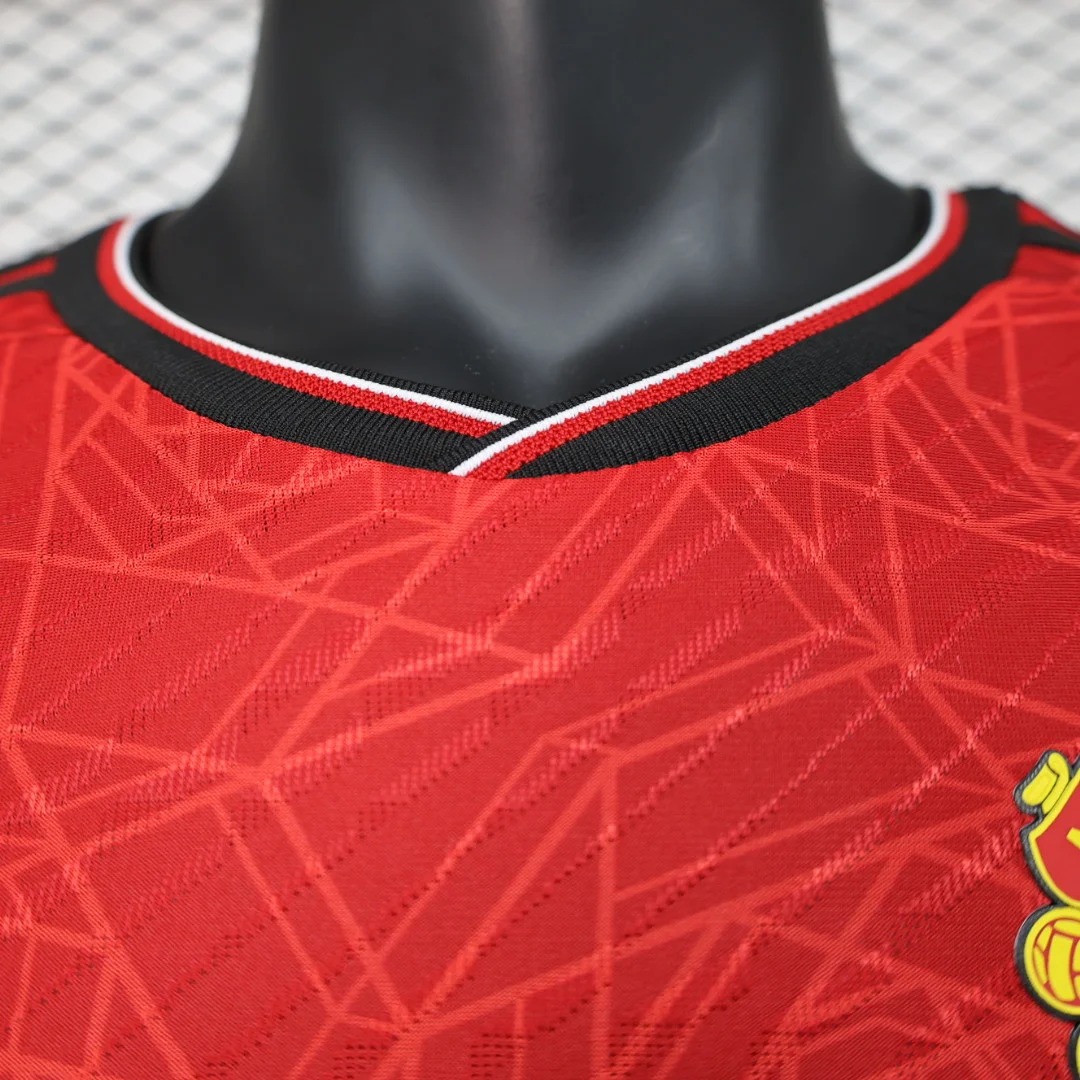 2023/2024 Long Sleeve Player Version Man Utd Home Football Shirt 1:1 Thai Quality