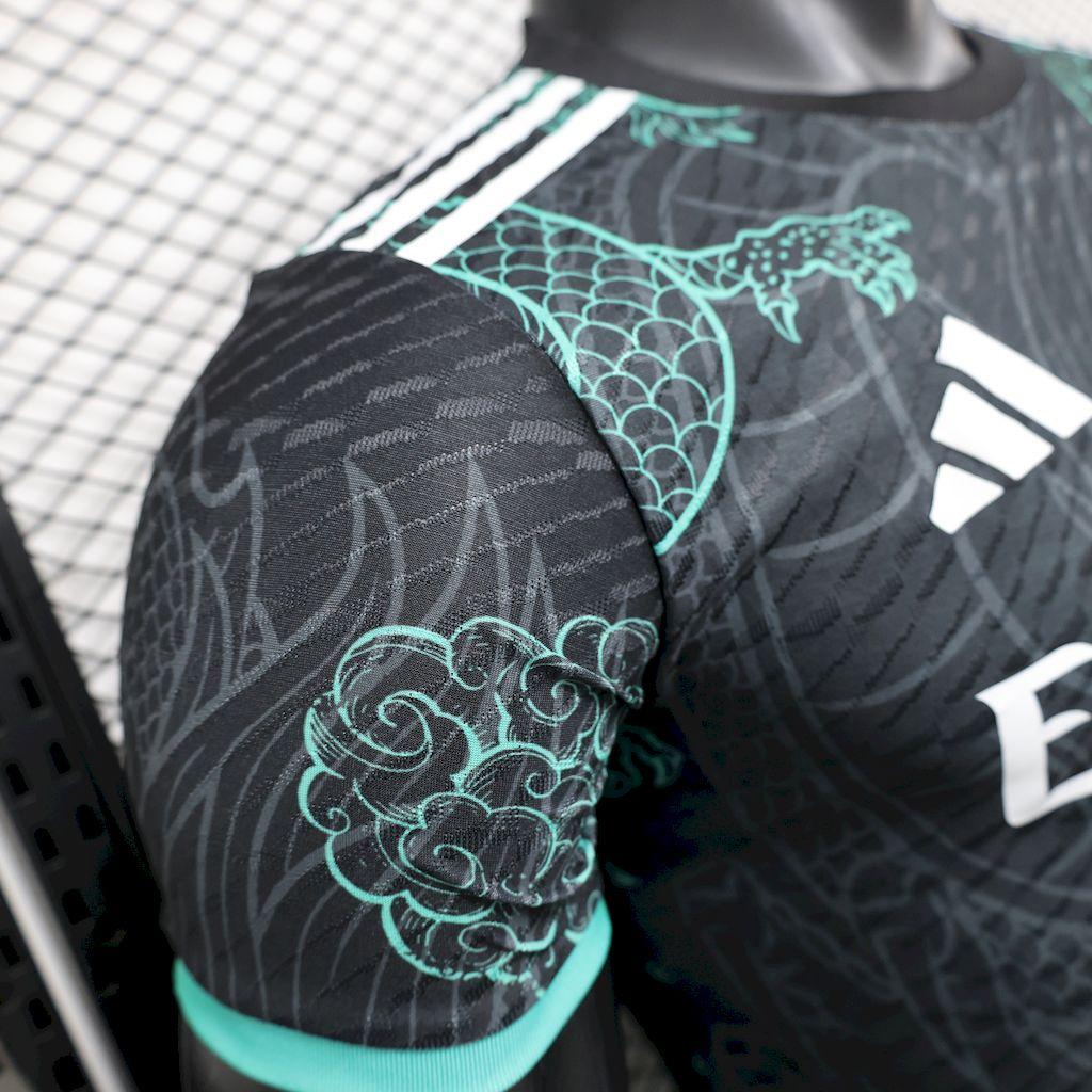 Real Madrid 2025/26 Black Green Dragon Edition Jersey Player Version