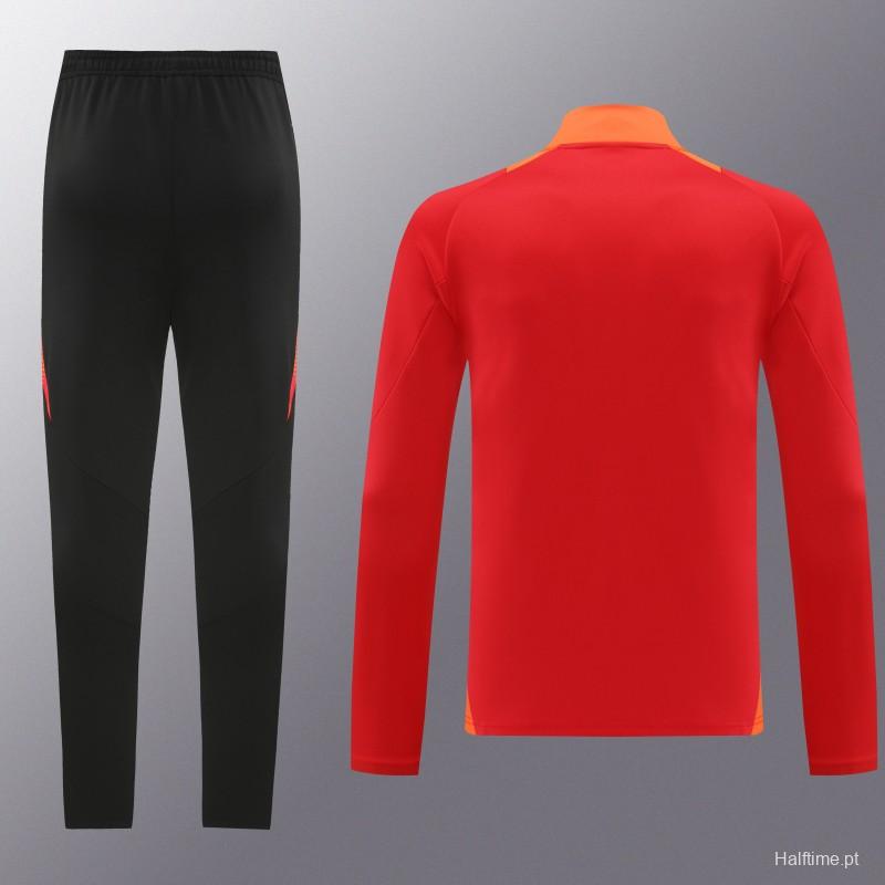 24/25 Bayern Munich Red Full Zipper Jacket +Long Pants 1:1 Thai quality
