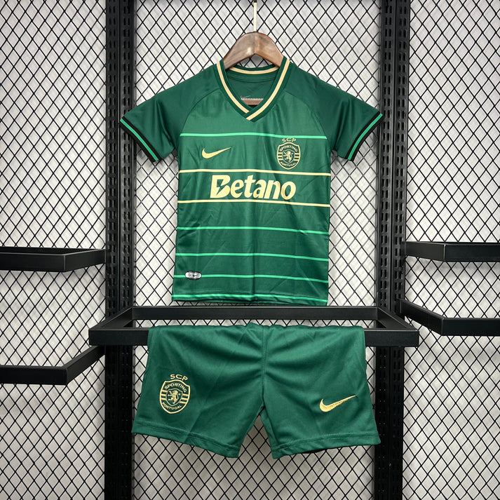 Kids 24/25 Sporting Lisbon Away Football Shirt 1:1 Thai Quality