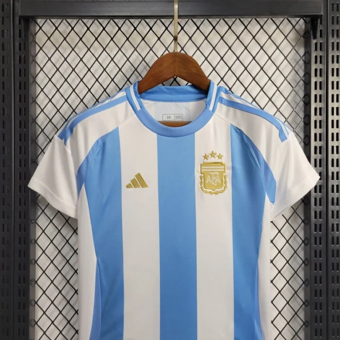 Kids Argentina Home Kit 24/25 Copa America 2024 Football Jersey