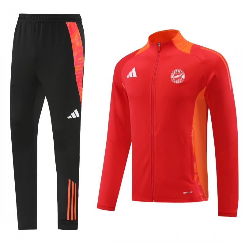 24/25 Bayern Munich Red Full Zipper Jacket +Long Pants 1:1 Thai quality