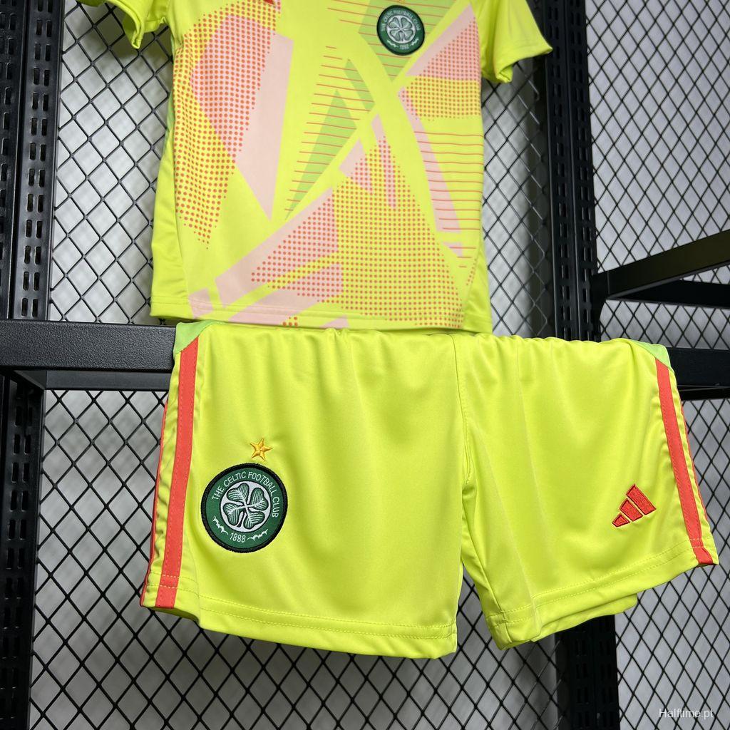 24/25 Kids Celtic Goalkeeper Yellow Jersey 1:1 Thai Quality