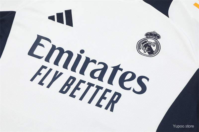 24/25 Real Madrid White Short Sleeve Jersey+Shorts  1:1 Thai quality